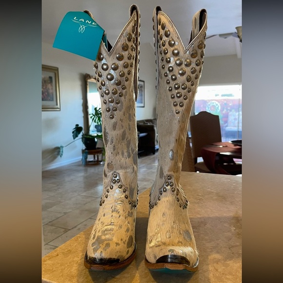 LANE White “Silver Charo” Wild Hair Bridal Western Wedding Boots GORGEOUS Sz 7.5 - Picture 14 of 14